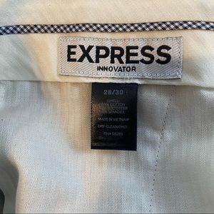 Express innovator skinny fit 2 piece khaki suit